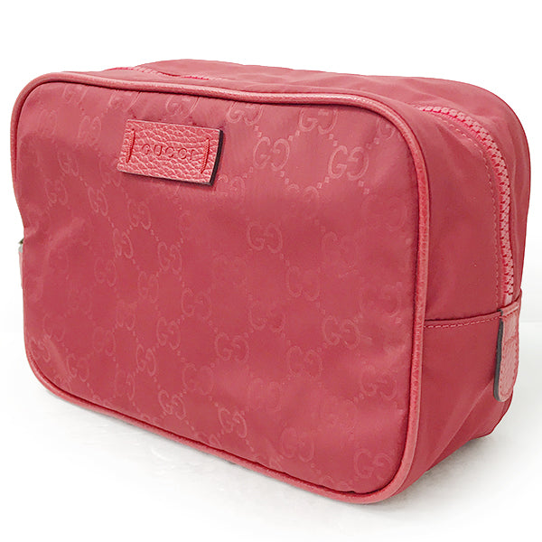 Gucci 510338 Second Bag/Pouch Nylon/Leather Red Pre-owned
