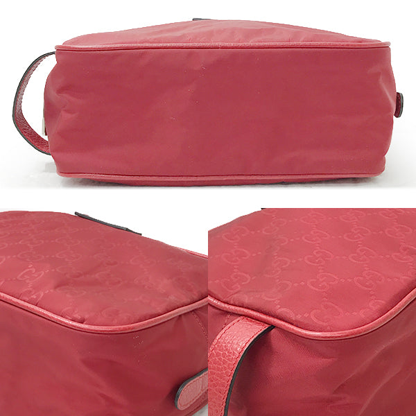 Gucci 510338 Second Bag/Pouch Nylon/Leather Red Pre-owned