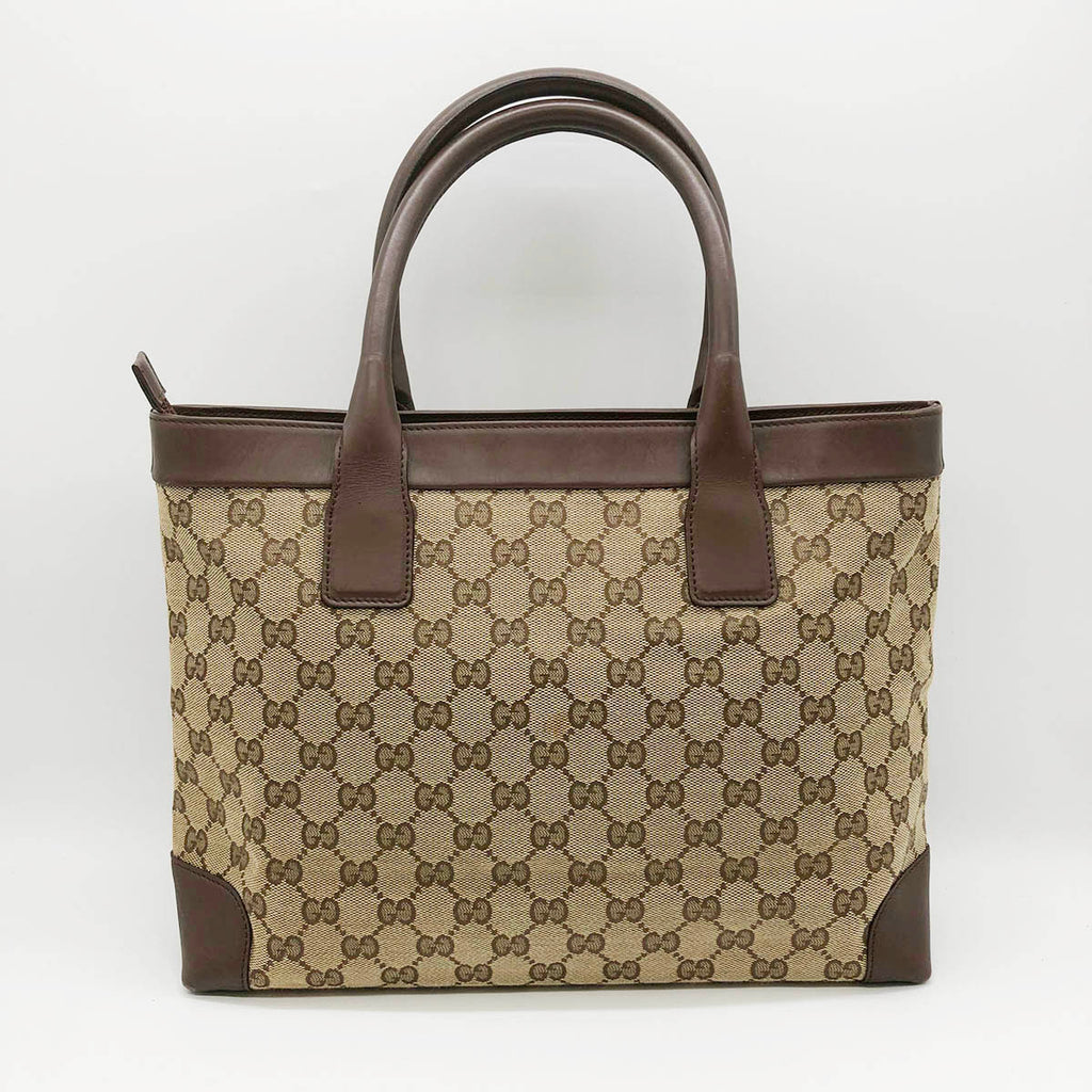 Gucci 002 1119 Handbag GG Canvas Brown Pre-owned