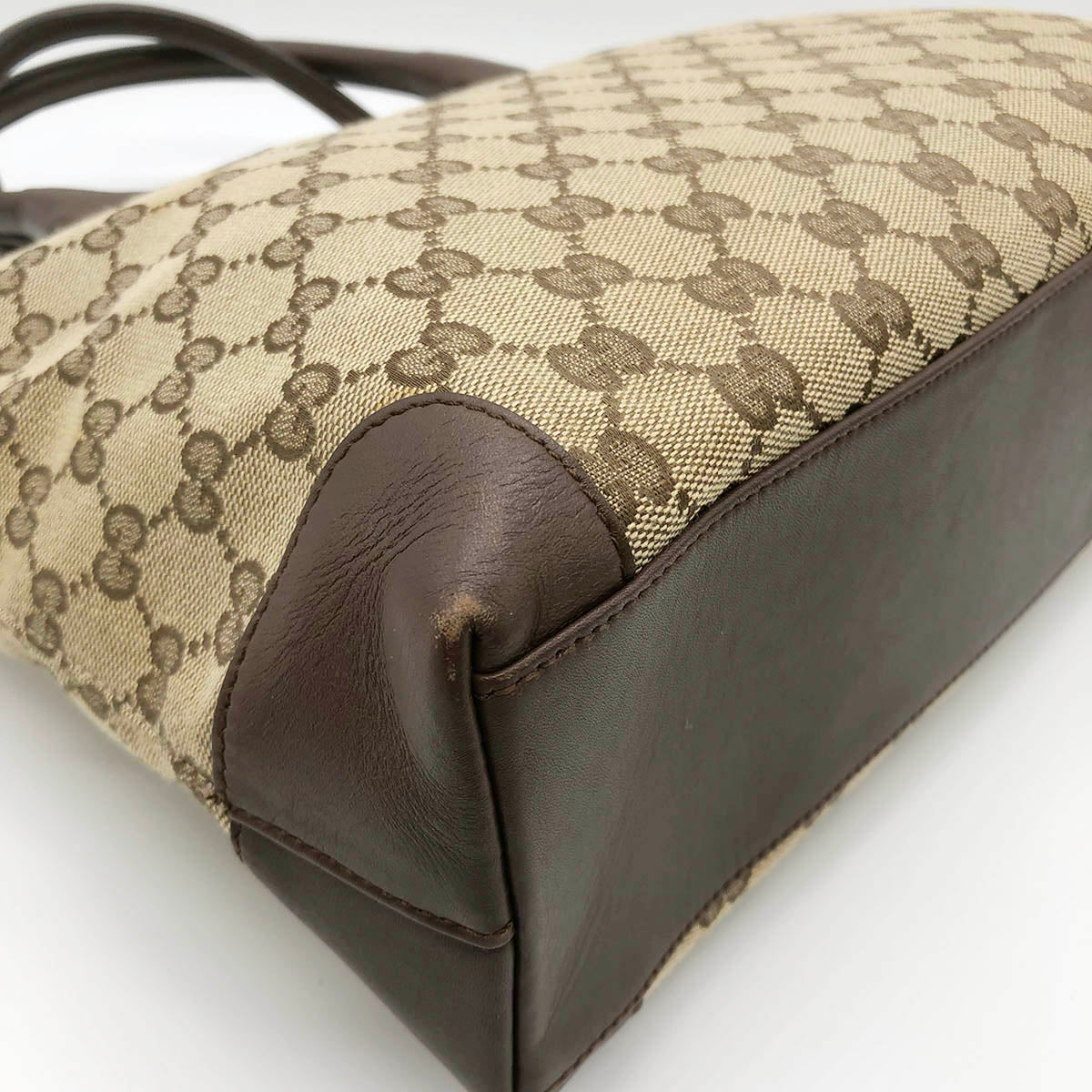 Gucci 002 1119 Handbag GG Canvas Brown Pre-owned