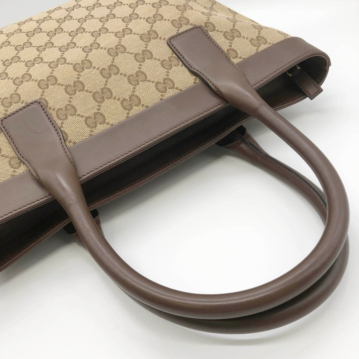 Gucci 002 1119 Handbag GG Canvas Brown Pre-owned