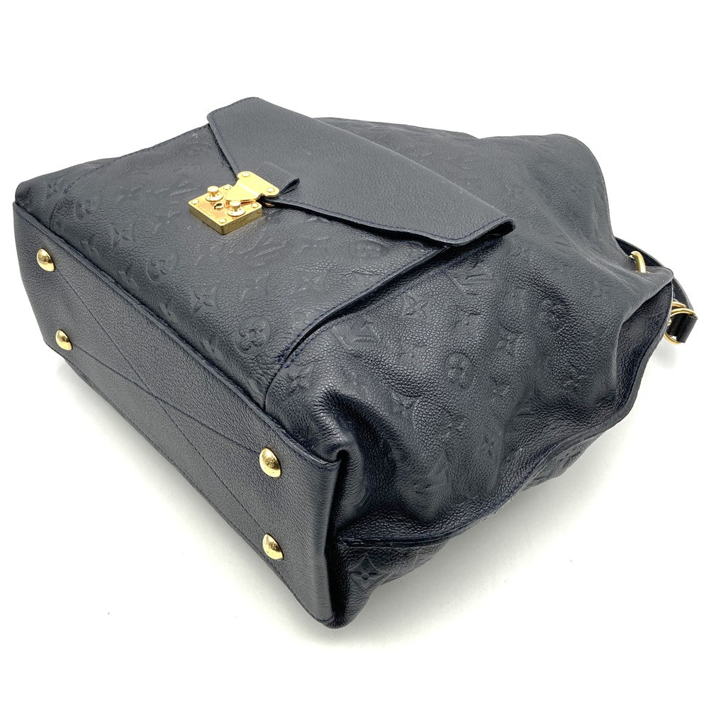 LOUIS VUITTON M40808 Empreinte Metis Handbag Black Monogram Empreinte Used PRE-OWNED
