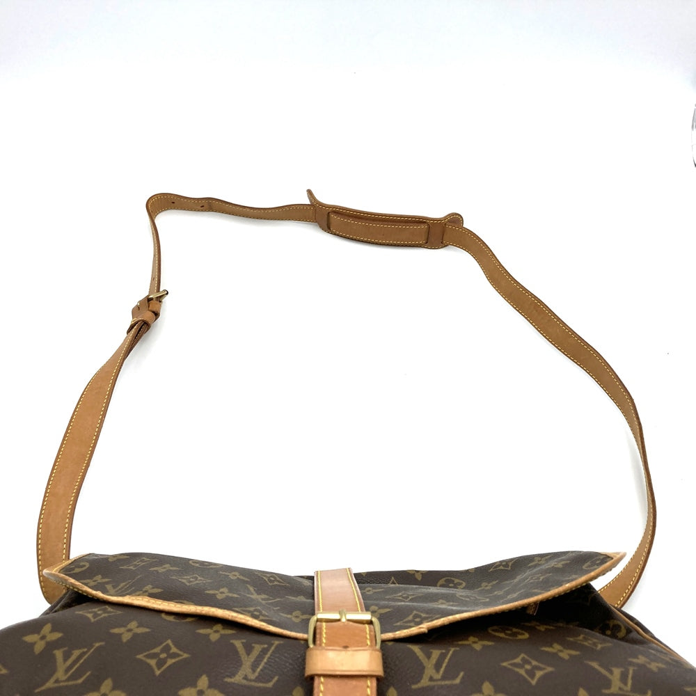 Louis Vuitton M42256 Saumur 30 Shoulder Bag Monogram Canvas/Leather Brown Pre-owned