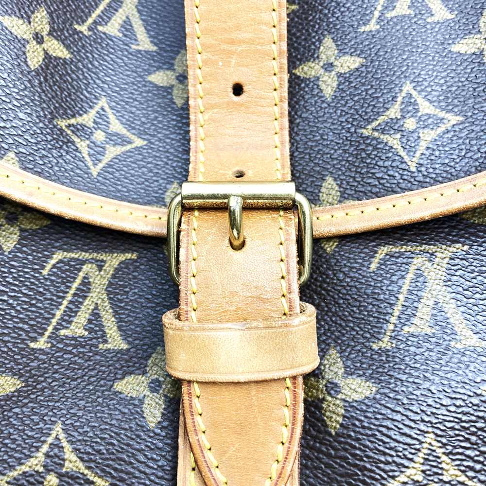 Louis Vuitton M42256 Saumur 30 Shoulder Bag Monogram Canvas/Leather Brown Pre-owned