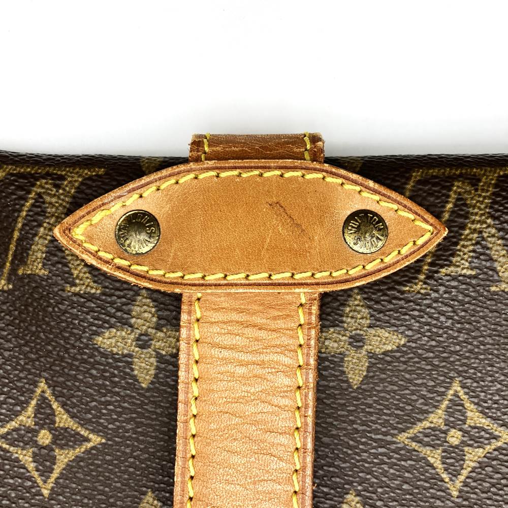 Louis Vuitton M42256 Saumur 30 Shoulder Bag Monogram Canvas/Leather Brown Pre-owned