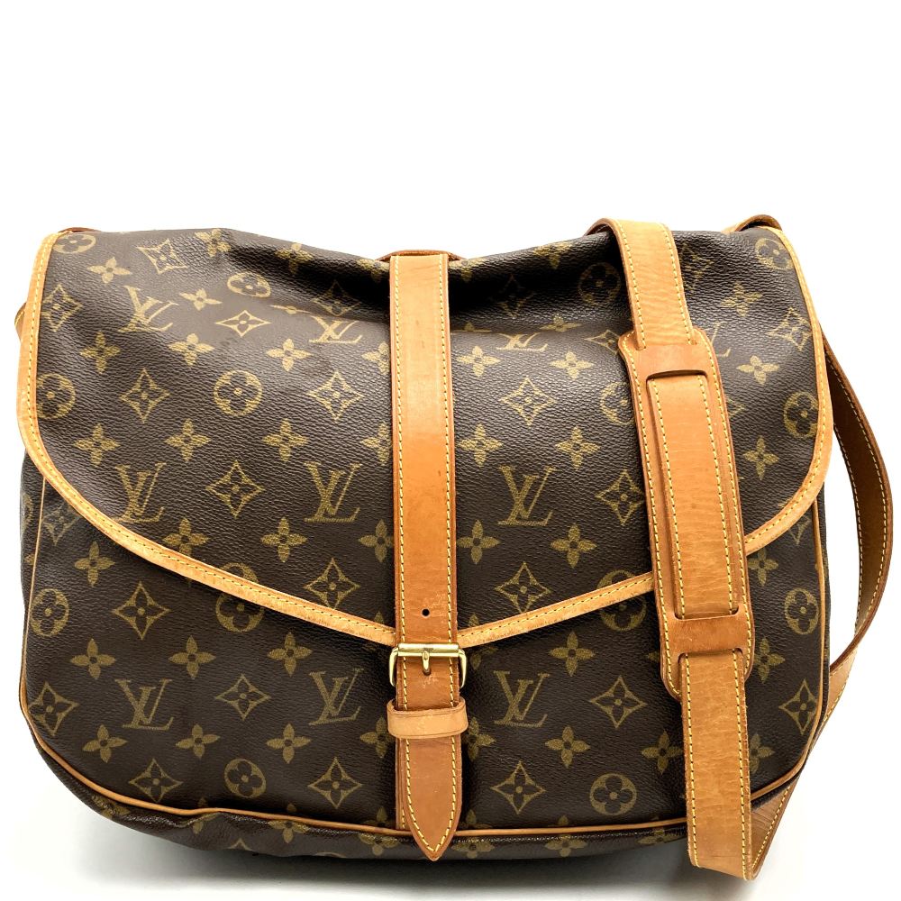Louis Vuitton M42256 Saumur 30 Shoulder Bag Monogram Canvas/Leather Brown Pre-owned