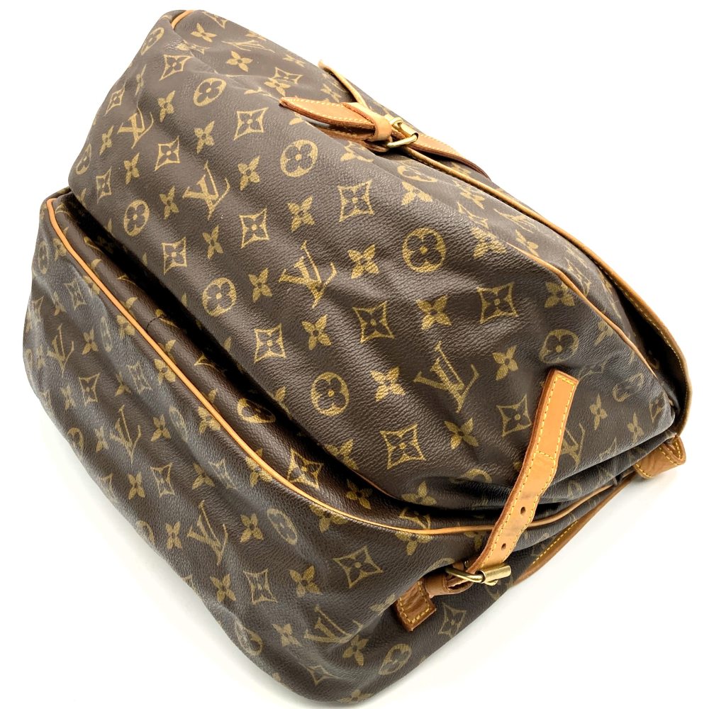 Louis Vuitton M42256 Saumur 30 Shoulder Bag Monogram Canvas/Leather Brown Pre-owned