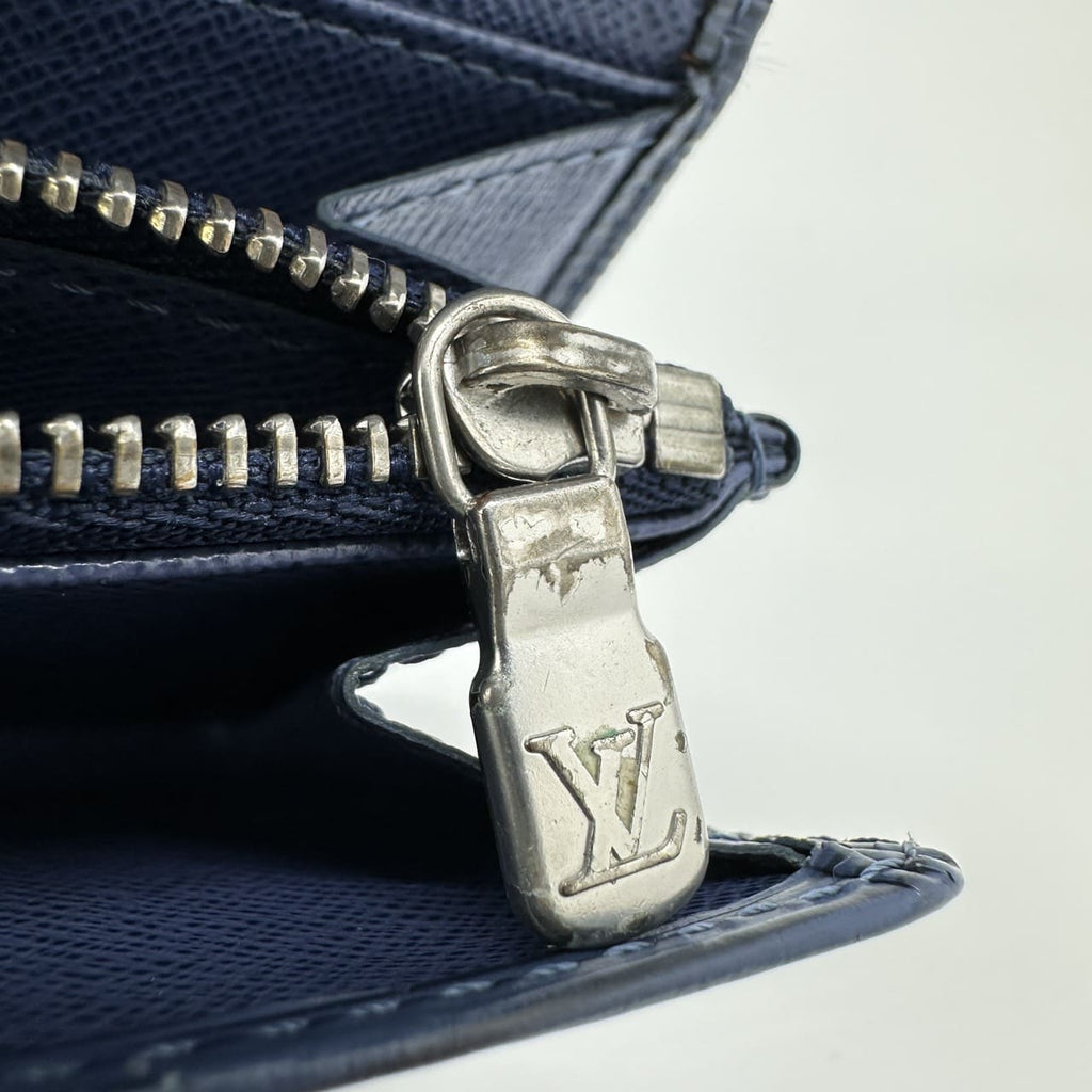 Louis Vuitton M60324 Portefeuille Sarah Long Wallet Epi Leather Navy Pre-owned