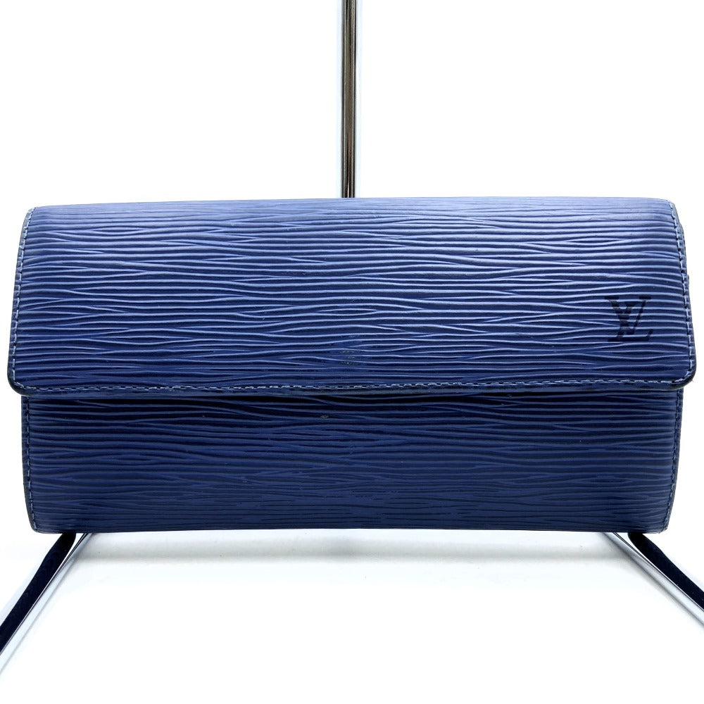 Louis Vuitton M60324 Portefeuille Sarah Long Wallet Epi Leather Navy Pre-owned