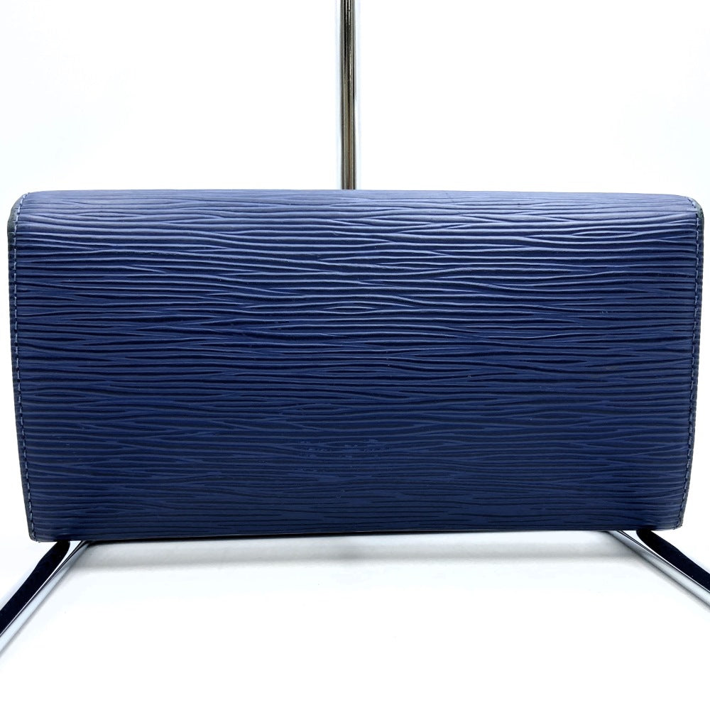 Louis Vuitton M60324 Portefeuille Sarah Long Wallet Epi Leather Navy Pre-owned
