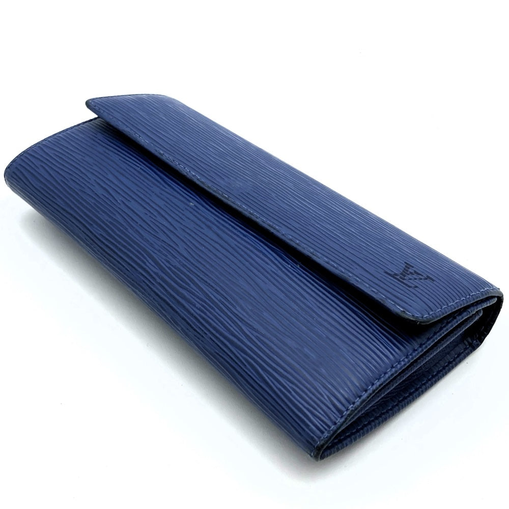 Louis Vuitton M60324 Portefeuille Sarah Long Wallet Epi Leather Navy Pre-owned