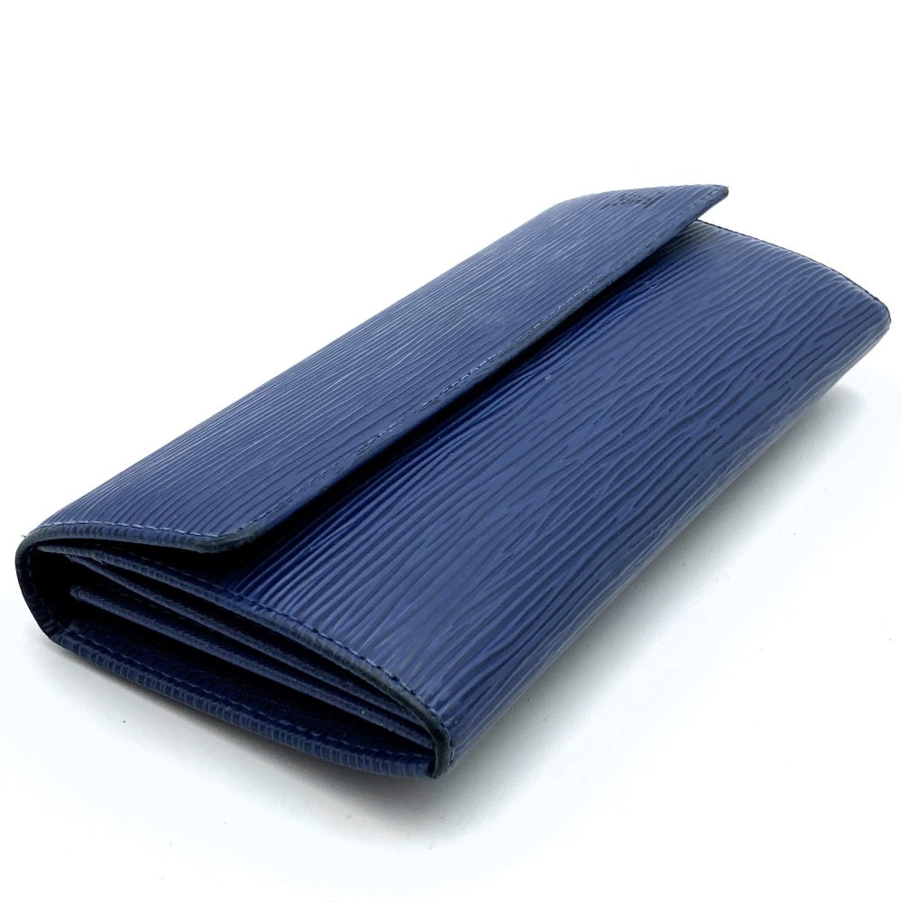 Louis Vuitton M60324 Portefeuille Sarah Long Wallet Epi Leather Navy Pre-owned