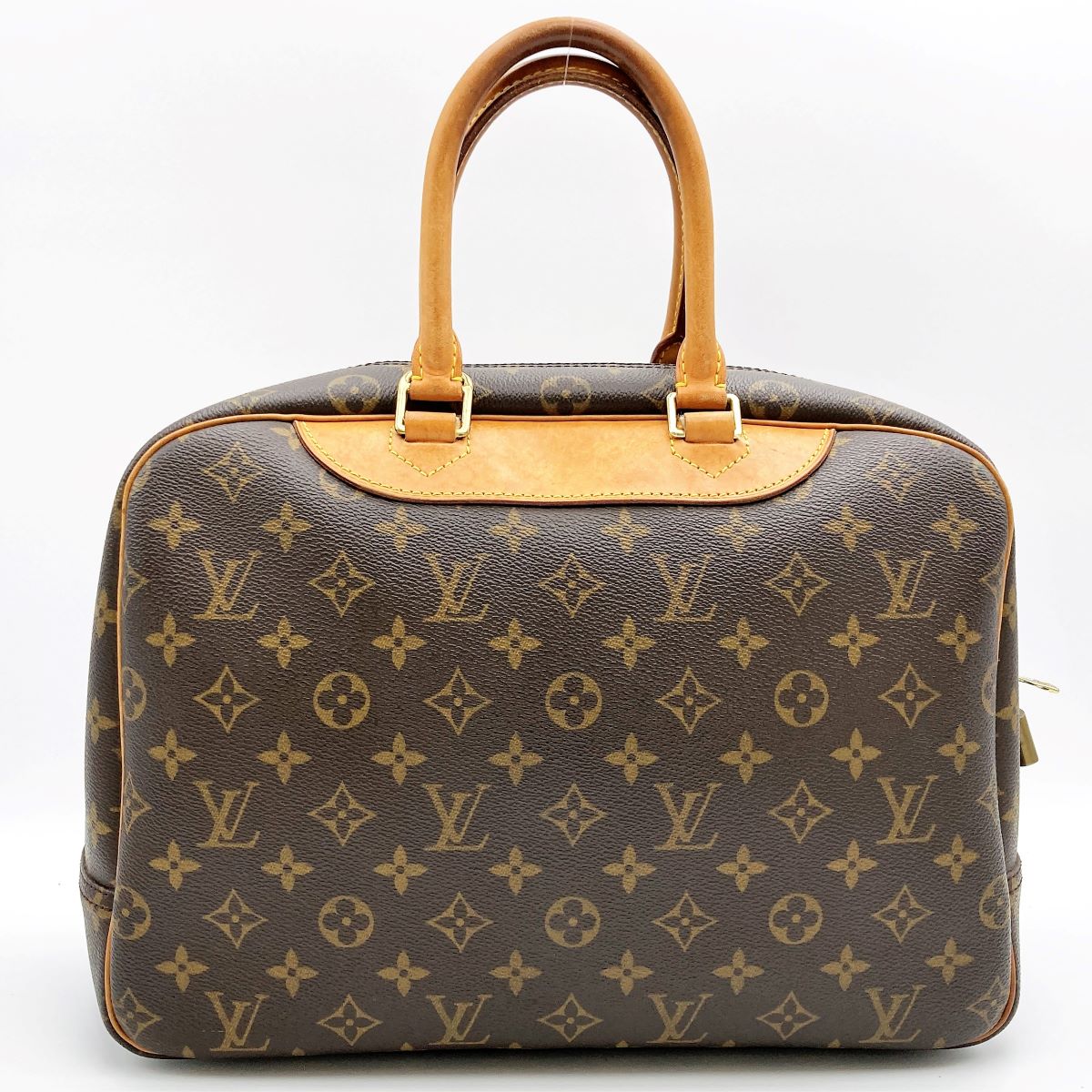 Louis Vuitton M47270 Deauville Bowling Vanity Handbag Monogram Brown Pre-owned