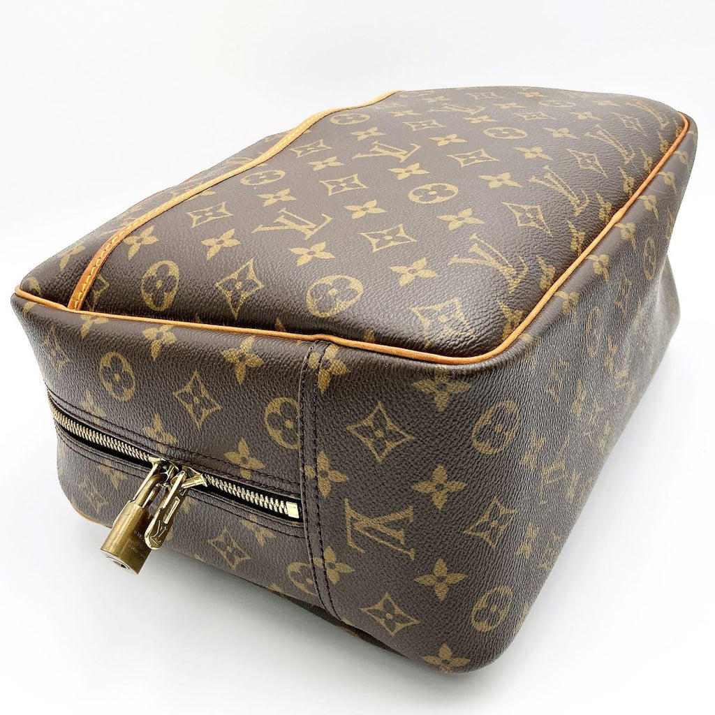 Louis Vuitton M47270 Deauville Bowling Vanity Handbag Monogram Brown Pre-owned