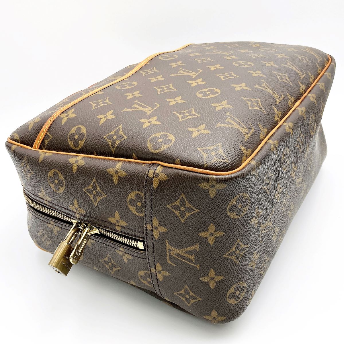 Louis Vuitton M47270 Deauville Bowling Vanity Handbag Monogram Brown Pre-owned