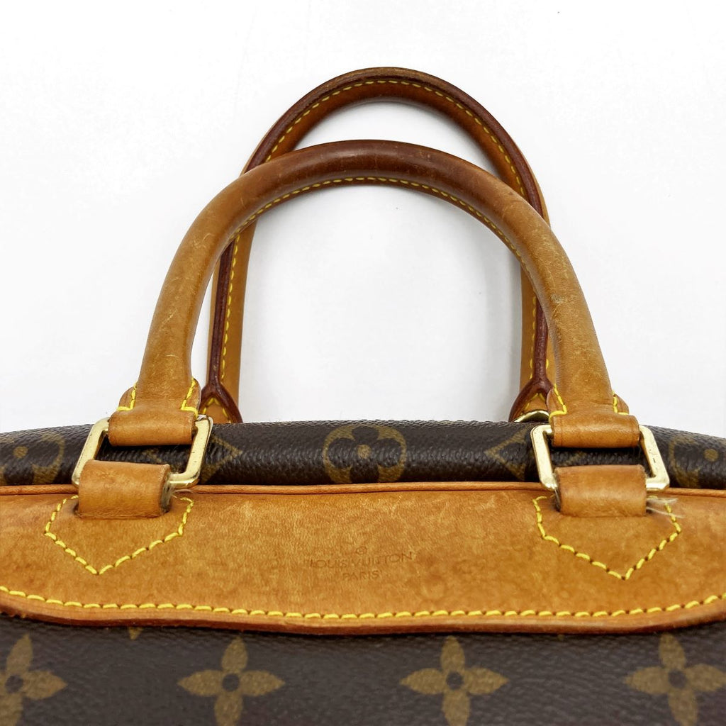 Louis Vuitton M47270 Deauville Bowling Vanity Handbag Monogram Brown Pre-owned