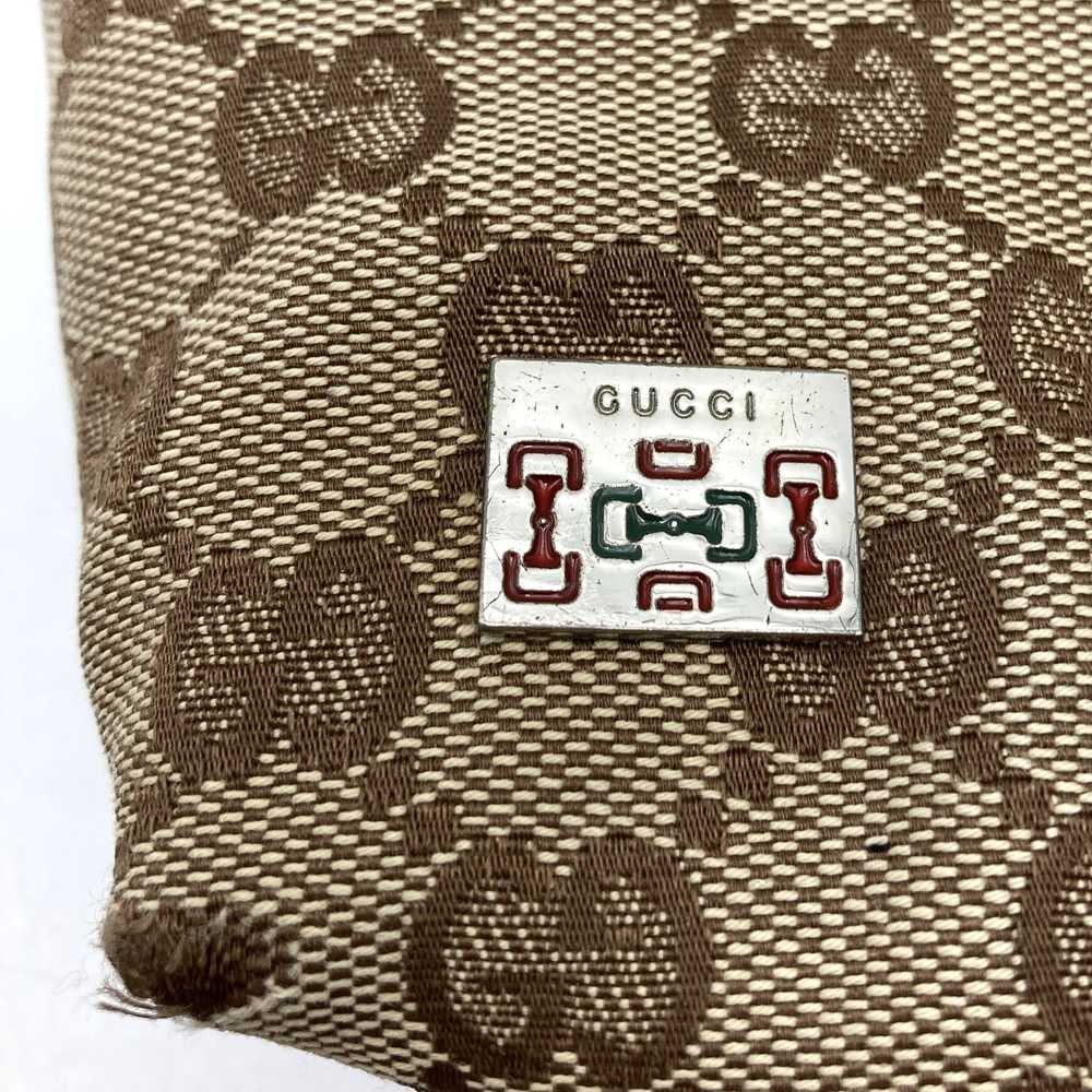 Gucci 145759 Sherry Line Handbag GG Canvas Brown Pre-owned