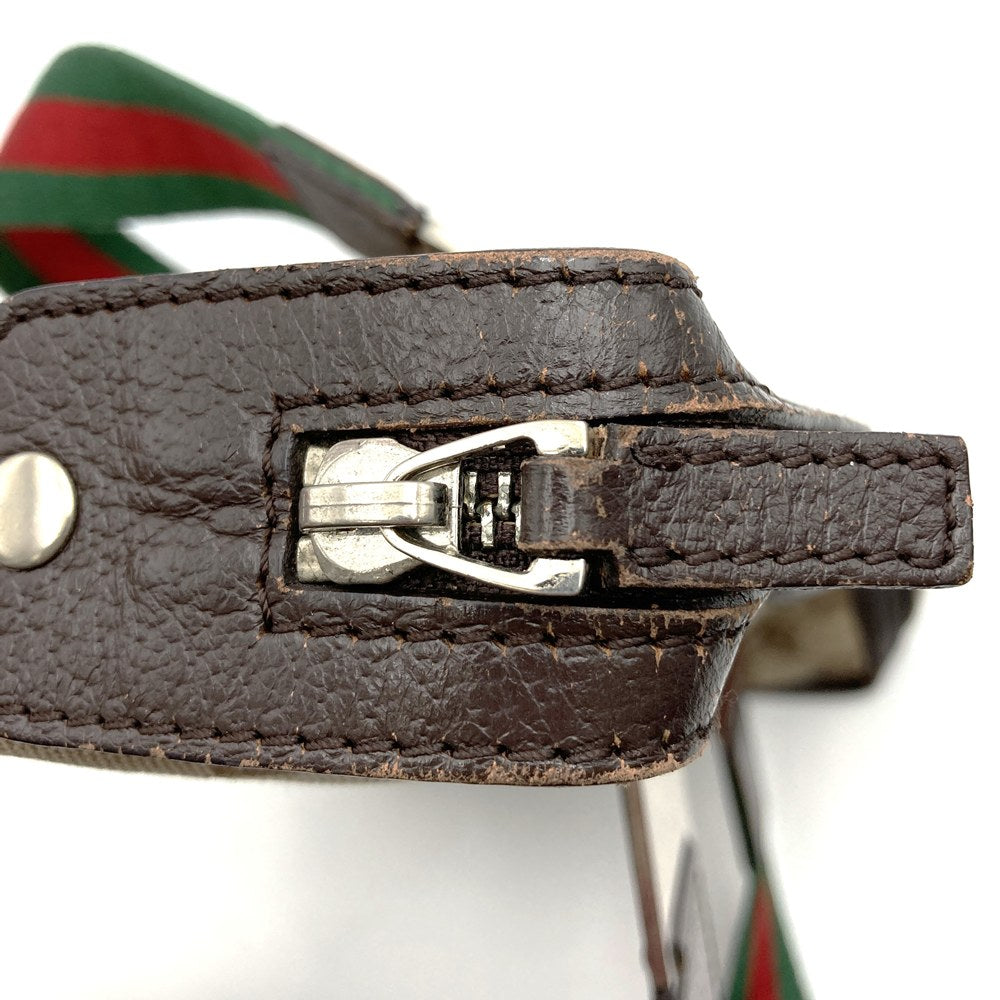 Gucci 145759 Sherry Line Handbag GG Canvas Brown Pre-owned