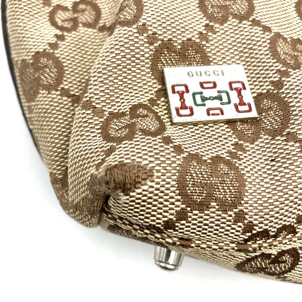 Gucci 145759 Sherry Line Handbag GG Canvas Brown Pre-owned