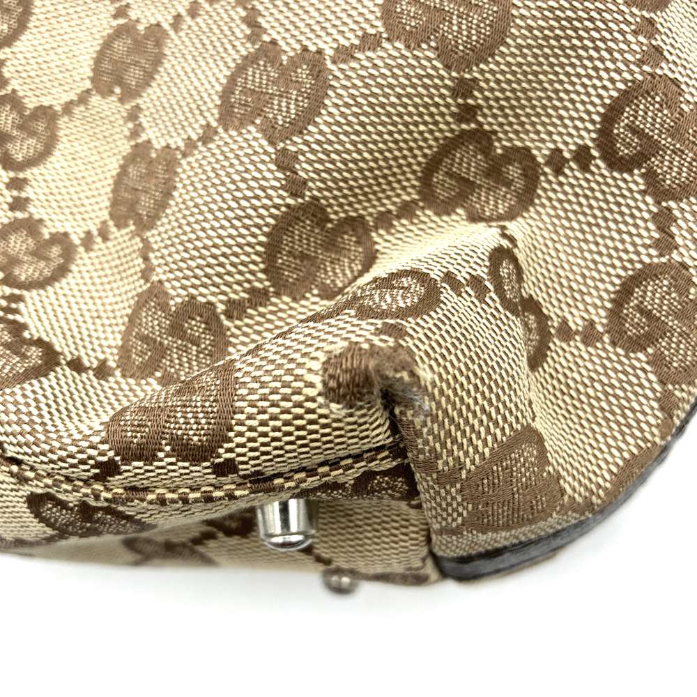 Gucci 145759 Sherry Line Handbag GG Canvas Brown Pre-owned