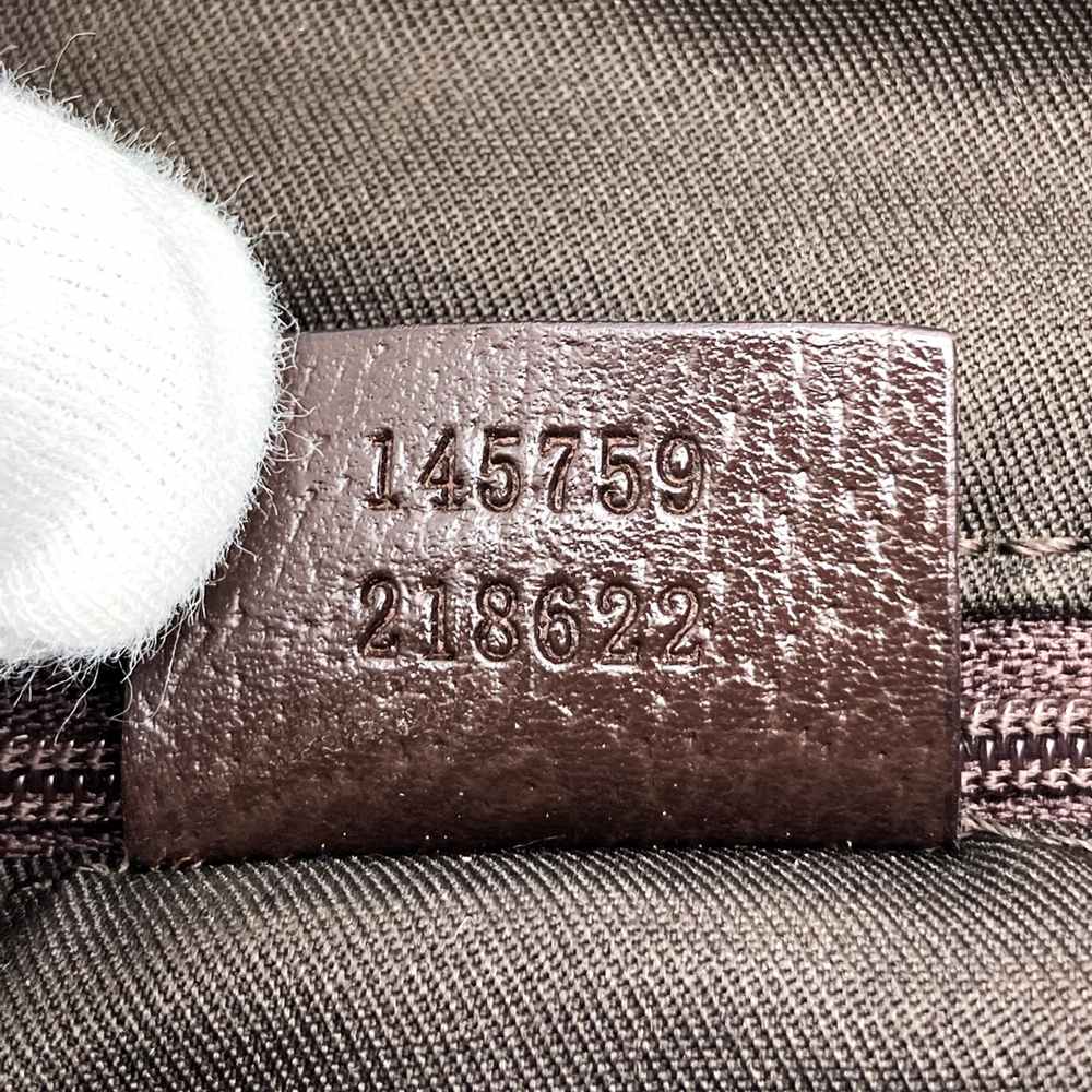 Gucci 145759 Sherry Line Handbag GG Canvas Brown Pre-owned