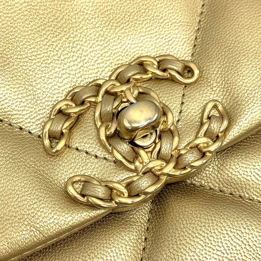 Chanel 19 Medium Matelassé Chain 2-Way Shoulder Bag Pre-owned