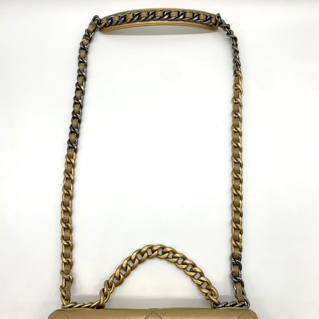 Chanel 19 Medium Matelassé Chain 2-Way Shoulder Bag Pre-owned