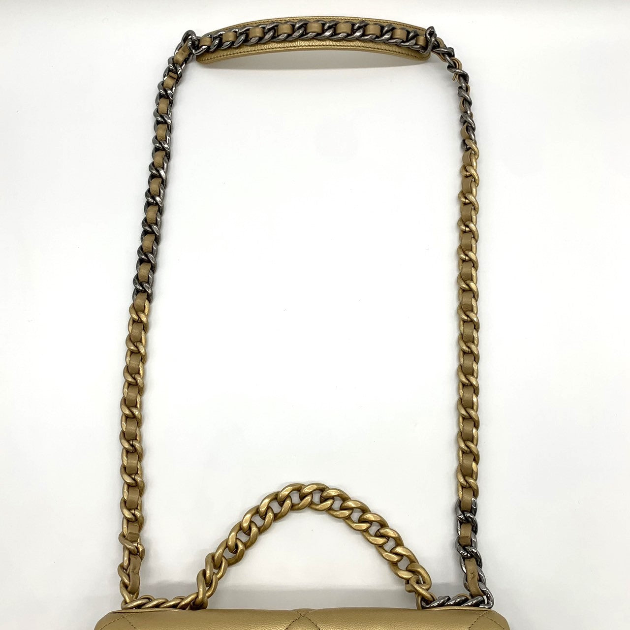 Chanel 19 Medium Matelassé Chain 2-Way Shoulder Bag Pre-owned