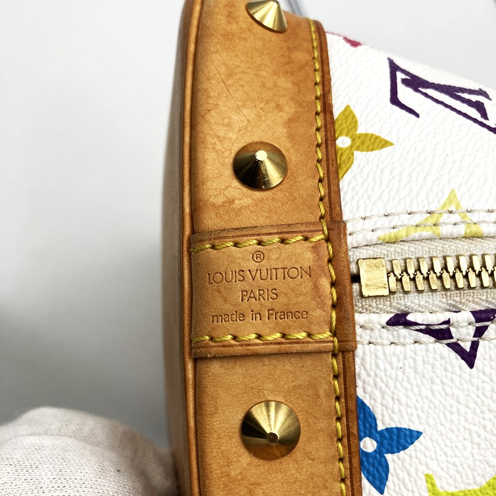 Louis Vuitton M92647 Alma Handbag Monogram Multicolore White Pre-owned