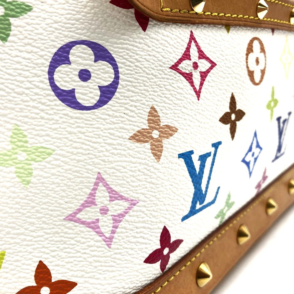 Louis Vuitton M92647 Alma Handbag Monogram Multicolore White Pre-owned