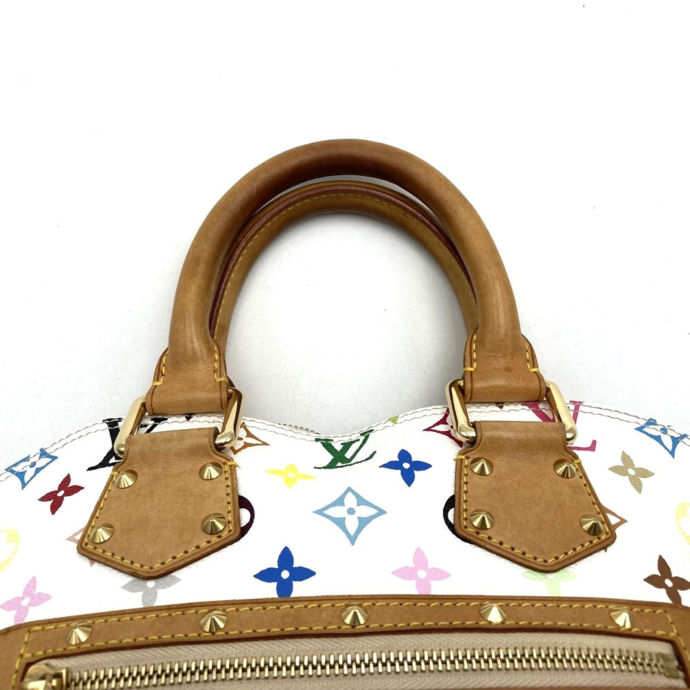 Louis Vuitton M92647 Alma Handbag Monogram Multicolore White Pre-owned