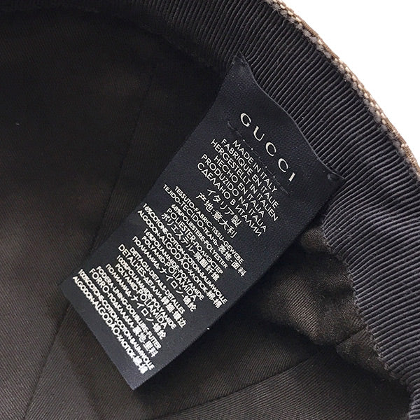 Gucci 200035 Sherry Line Baseball Cap GG Canvas Brown Pre-owned