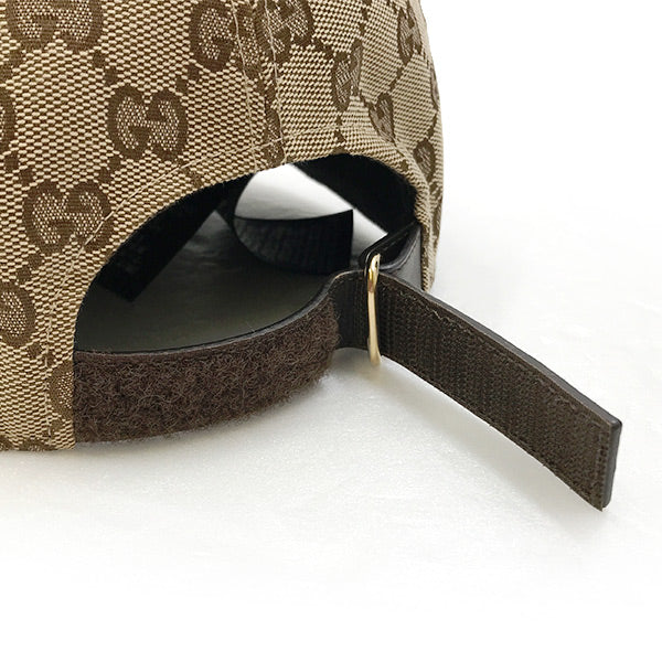Gucci 200035 Sherry Line Baseball Cap GG Canvas Brown Pre-owned