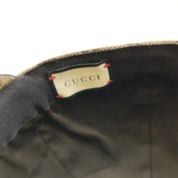 Gucci 200035 Sherry Line Baseball Cap GG Canvas Brown Pre-owned