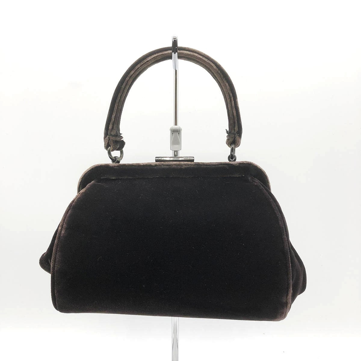 Prada Handbag Velour Brown Pre-owned