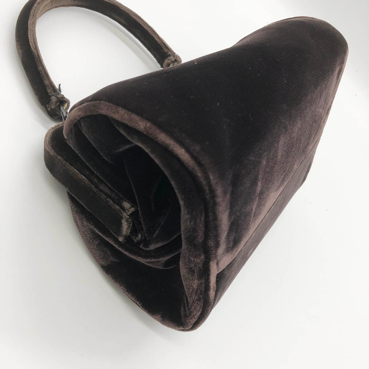 Prada Handbag Velour Brown Pre-owned