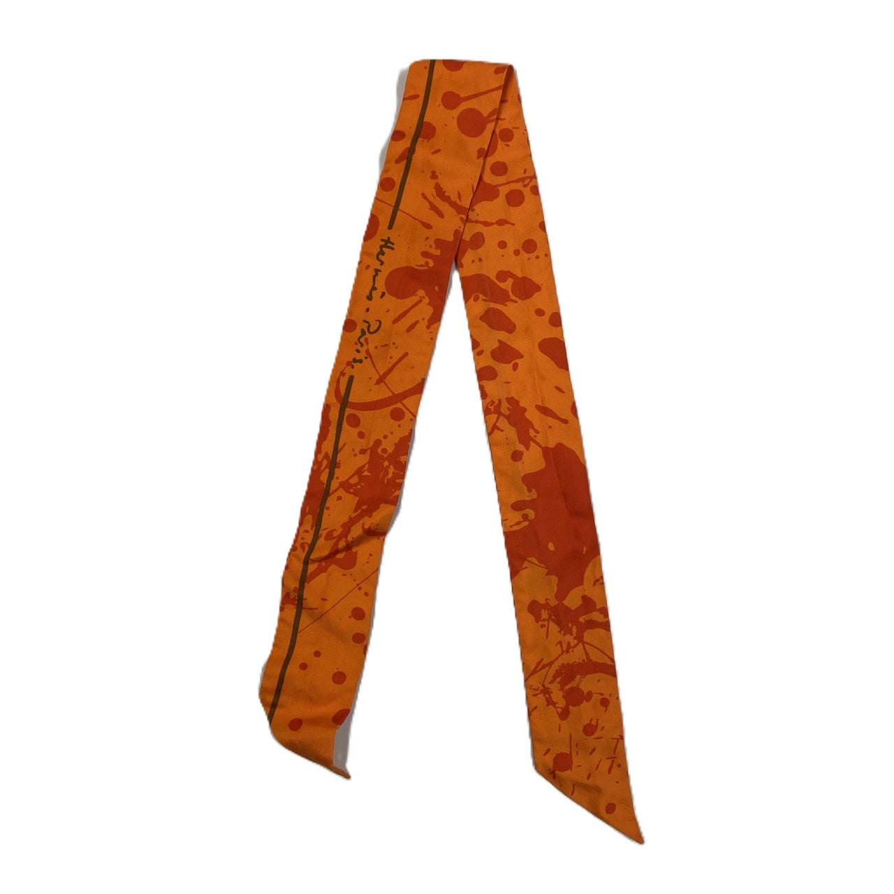 Hermès Twilly Bolduc Scarf Silk Orange Pre-owned