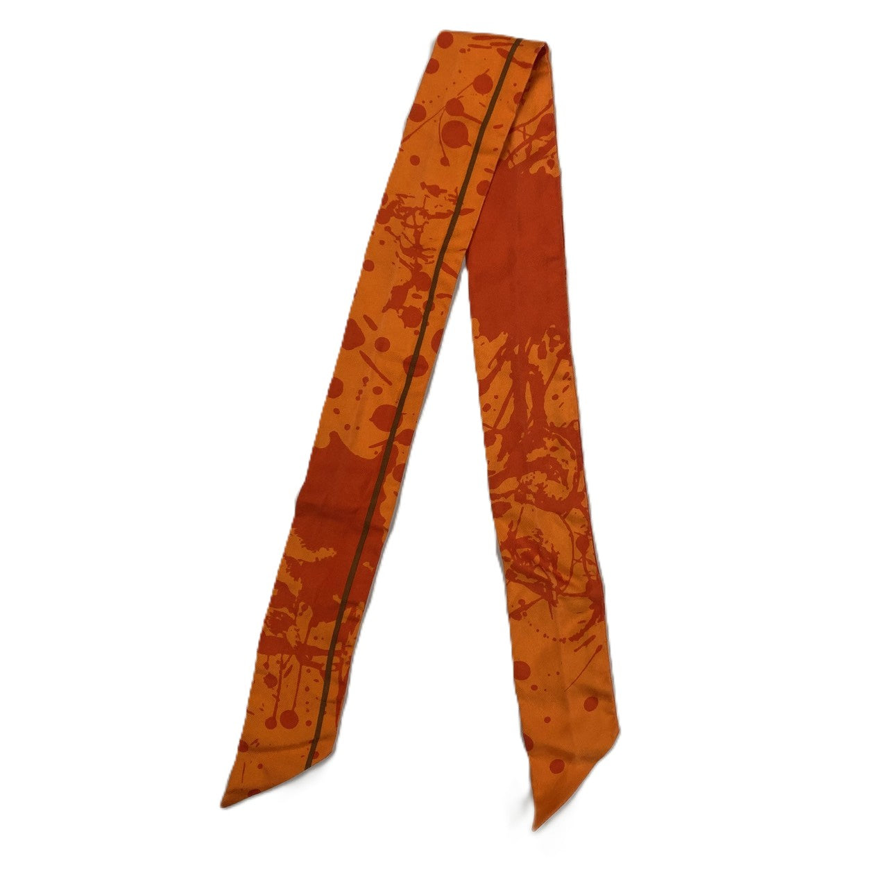 Hermès Twilly Bolduc Scarf Silk Orange Pre-owned