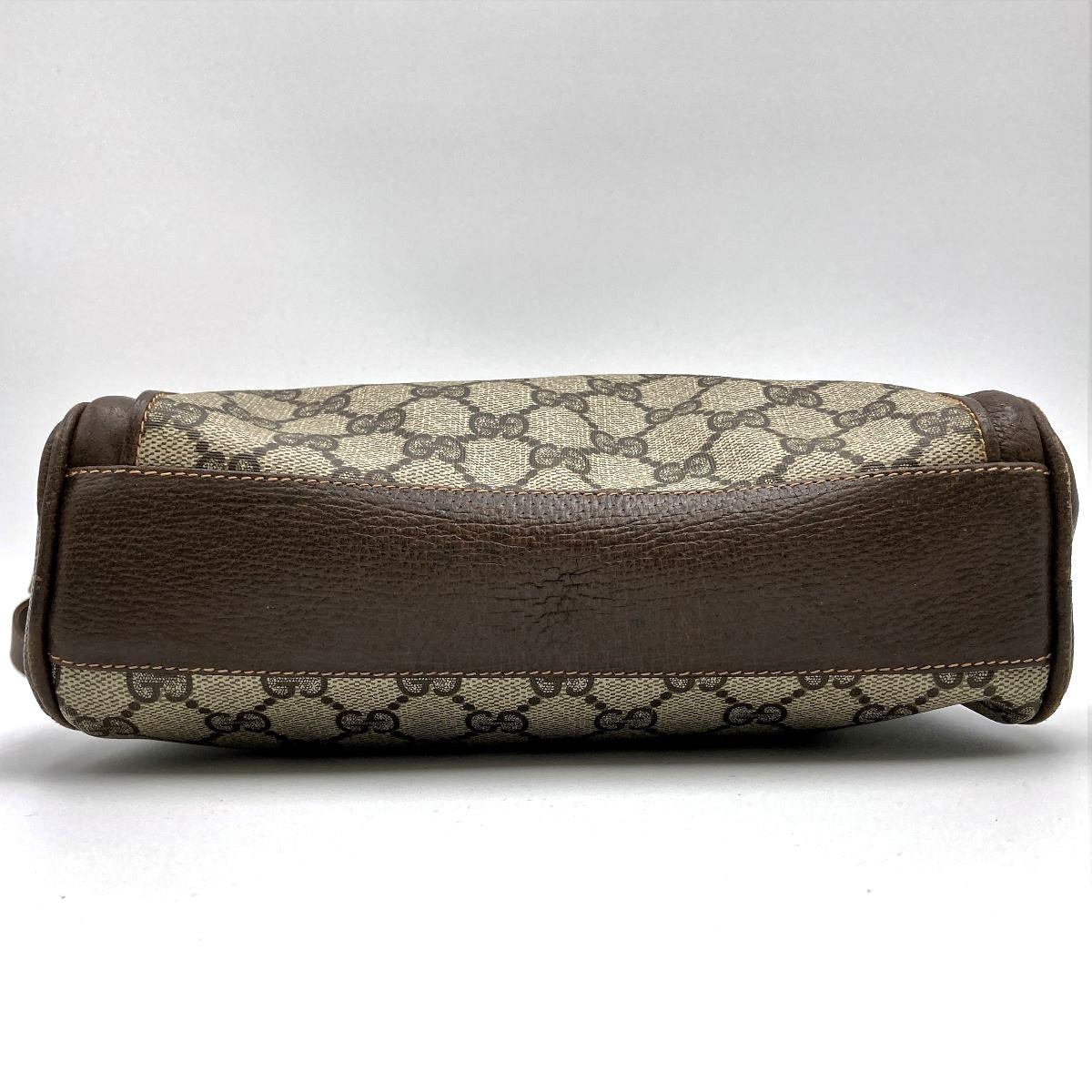 Gucci 001 261 GG Supreme Shoulder Bag PVC Brown Pre-owned