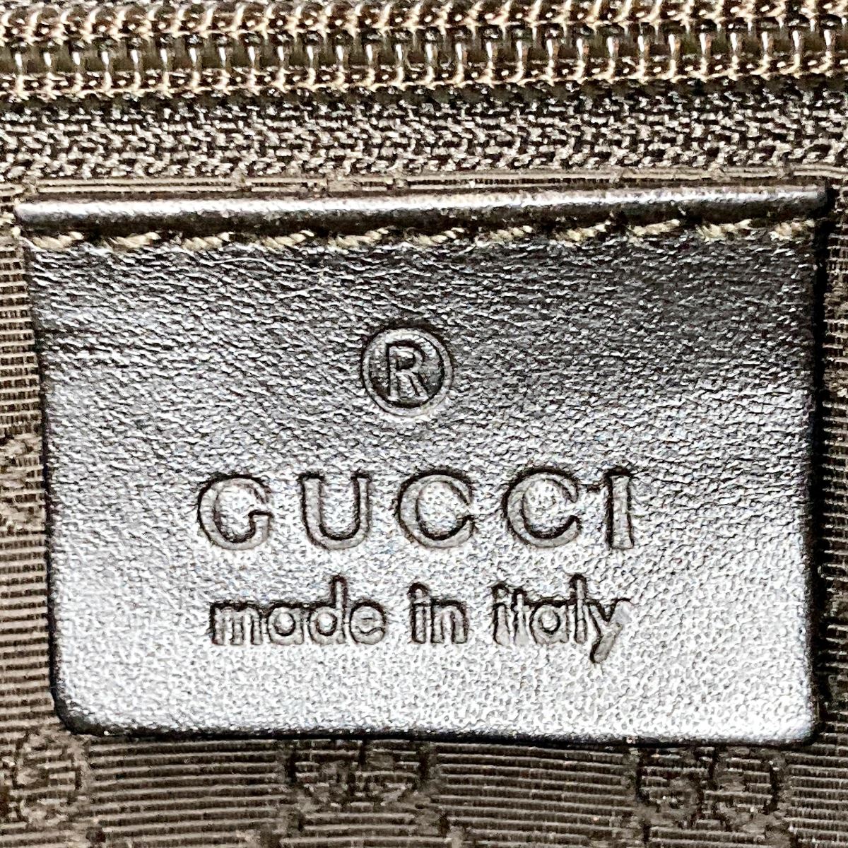 Gucci 002 1121 Sherry Line Tote Bag Canvas/Leather Brown Pre-owned