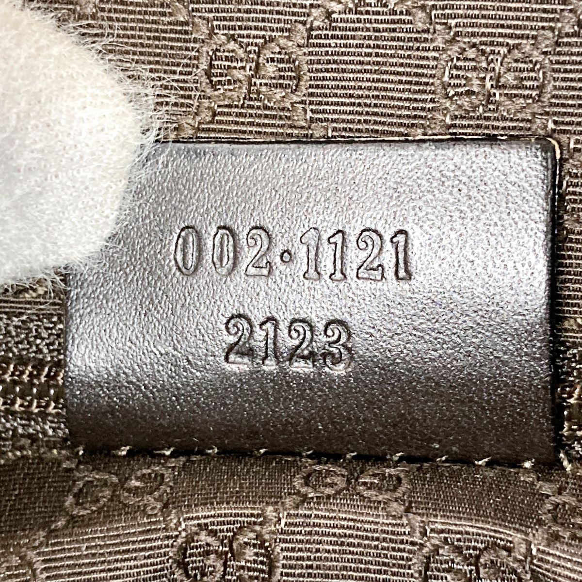 Gucci 002 1121 Sherry Line Tote Bag Canvas/Leather Brown Pre-owned