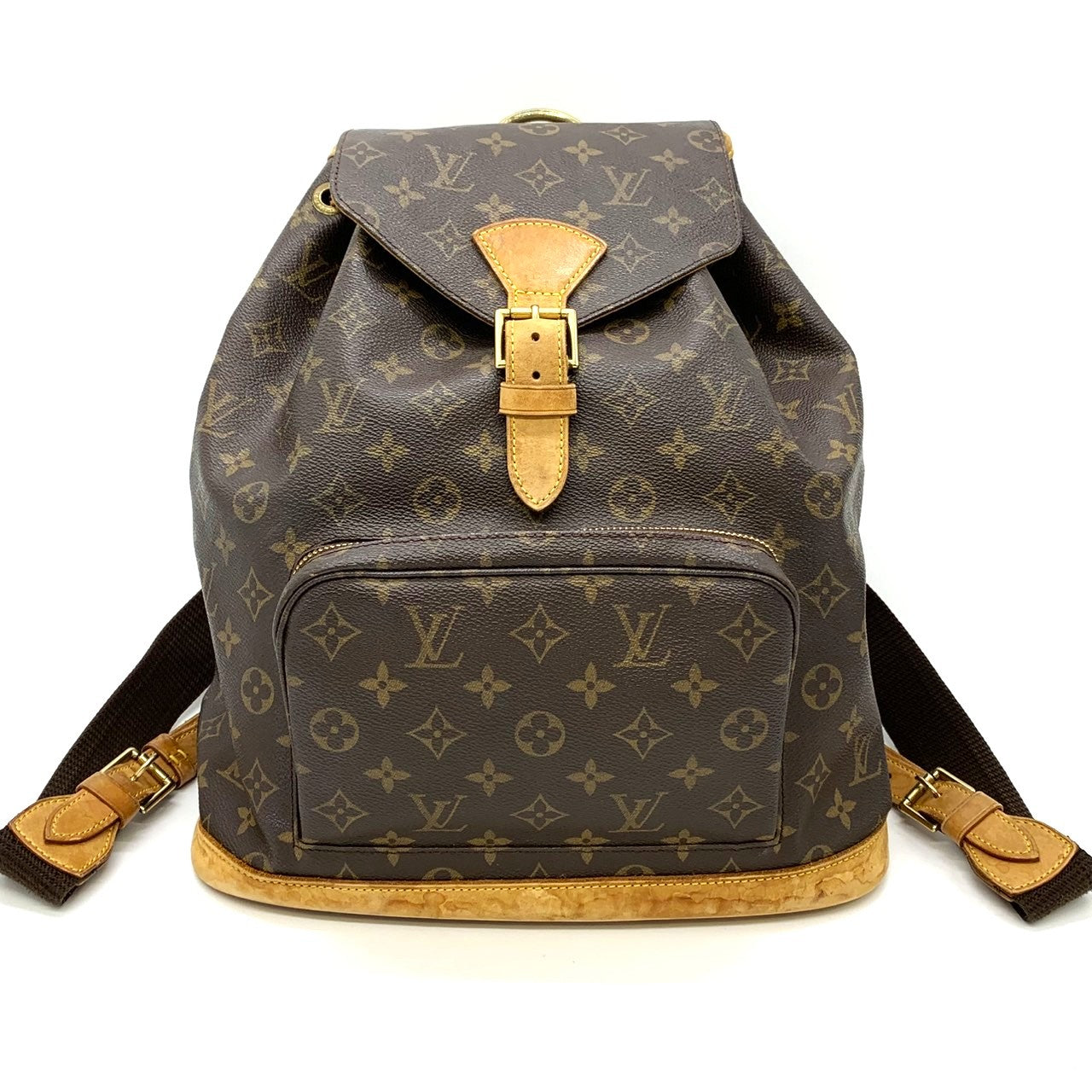 Louis Vuitton M51135 Montsouris GM Backpack/Daypack Monogram Canvas Brown Pre-owned