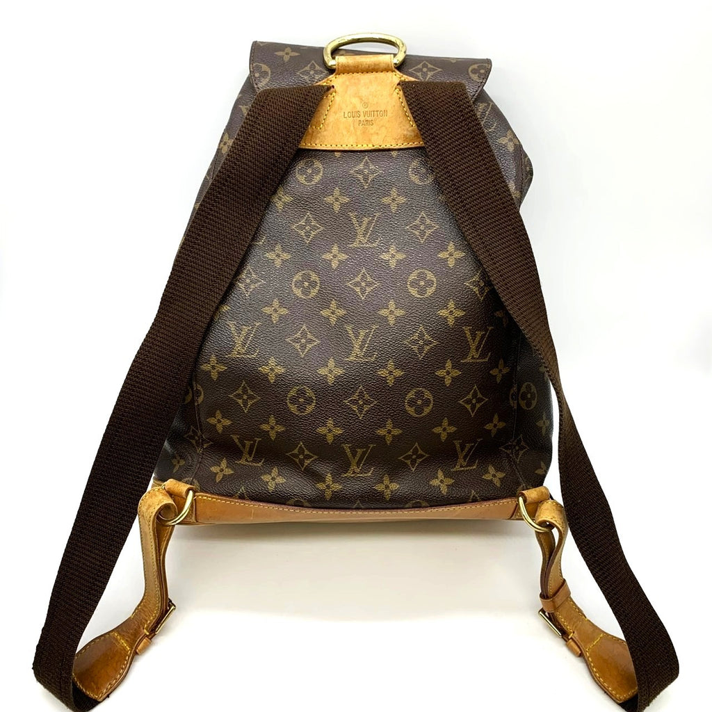 Louis Vuitton M51135 Montsouris GM Backpack/Daypack Monogram Canvas Brown Pre-owned