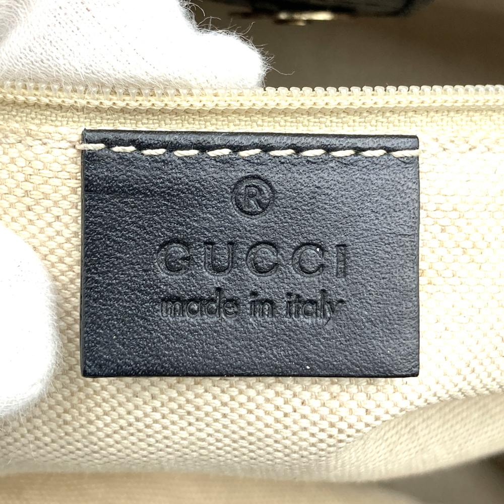 GUCCI 211944 Diamante Tote Bag, Canvas and Leather, Beige and Black, Women's, Brand, PRE-OWNED