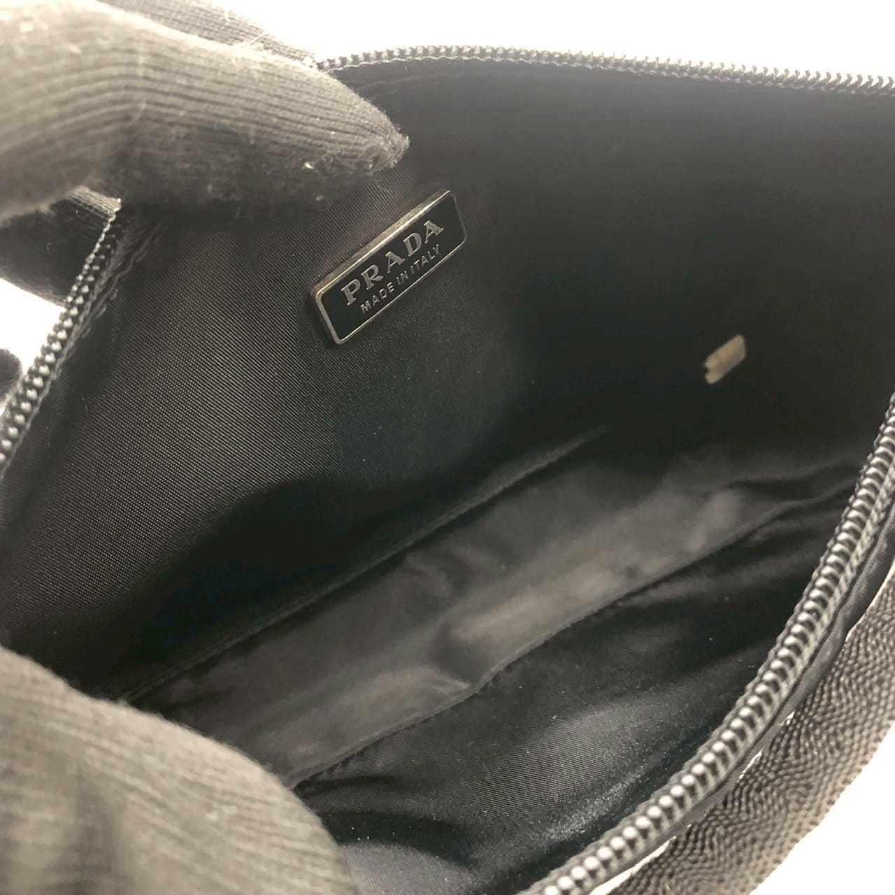 PRADA Prada Accessory Pouch Handbag Nylon Black Women's Handbag Men's PRE-OWNED