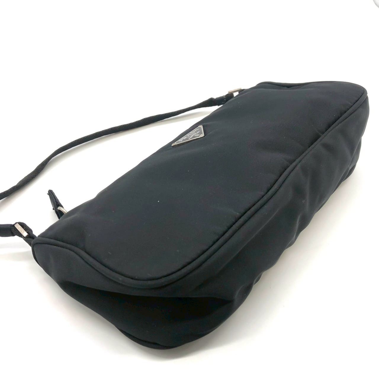 PRADA Prada Accessory Pouch Handbag Nylon Black Women's Handbag Men's PRE-OWNED