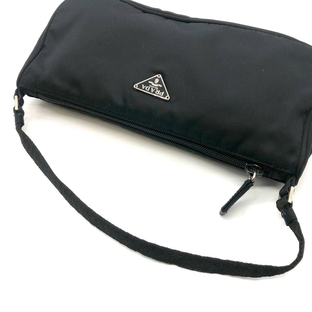 PRADA Prada Accessory Pouch Handbag Nylon Black Women's Handbag Men's PRE-OWNED