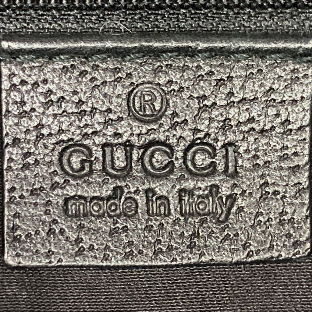 Gucci 131326 Abbey Line Crossbody Shoulder Bag GG Canvas/Leather Black Pre-owned