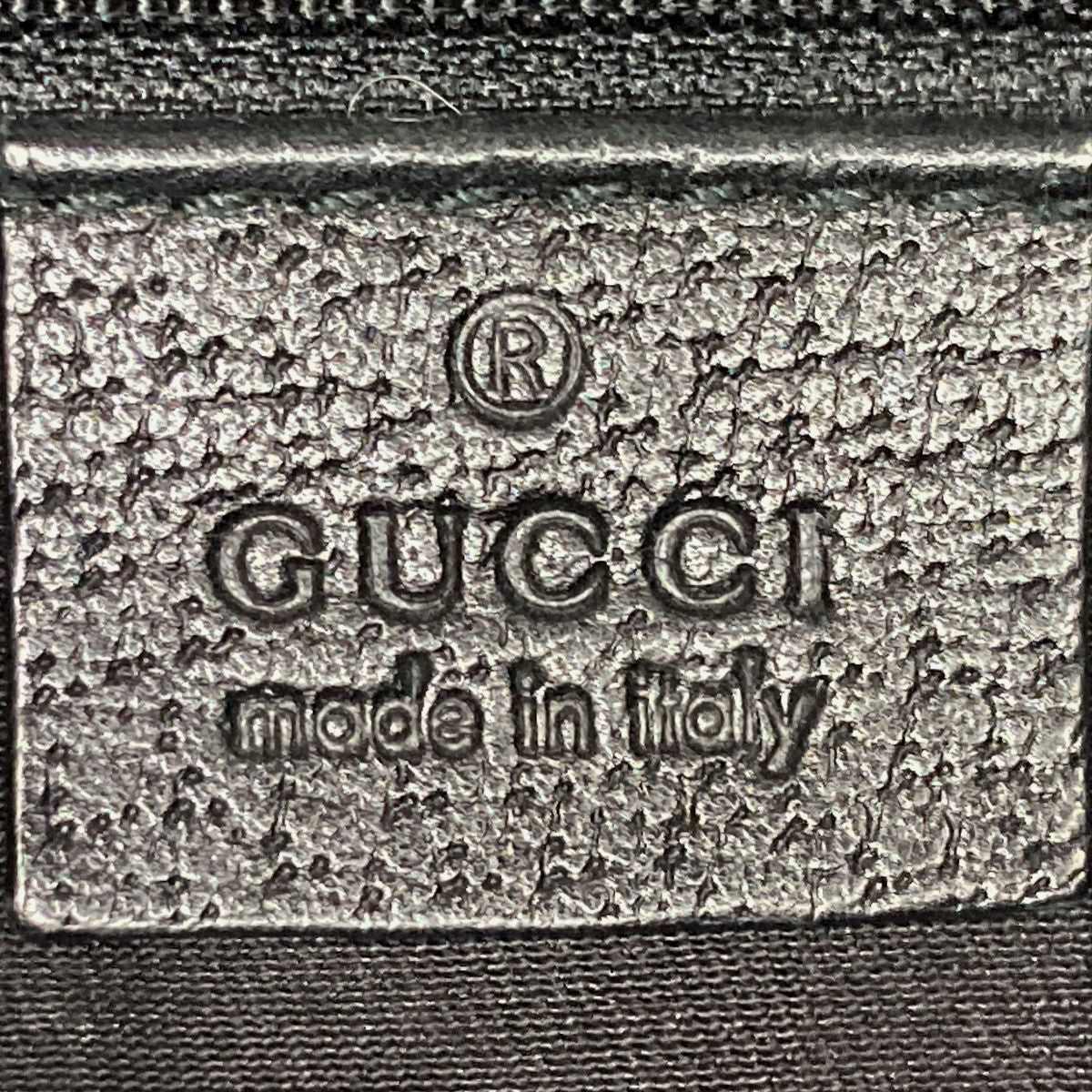 Gucci 131326 Abbey Line Crossbody Shoulder Bag GG Canvas/Leather Black Pre-owned