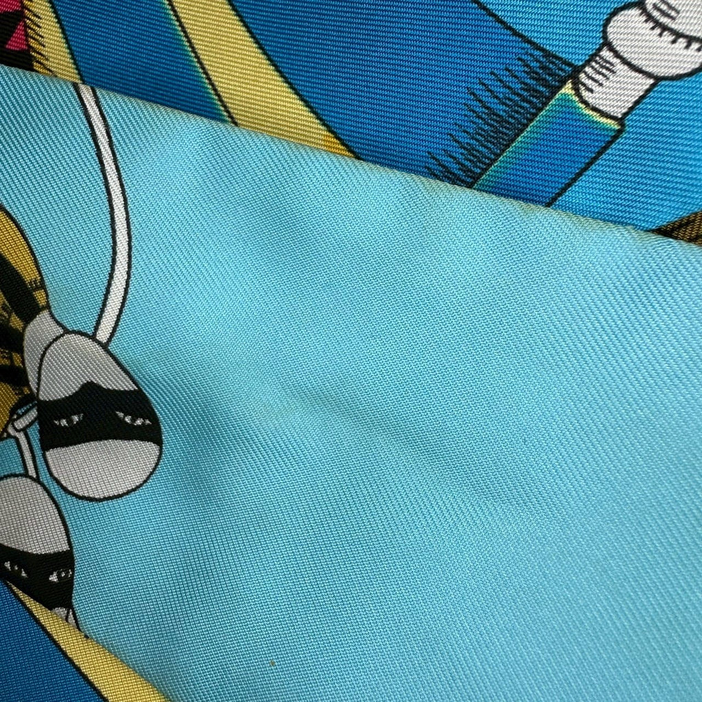 Hermès Twilly Circus Scarf Silk Blue Pre-owned
